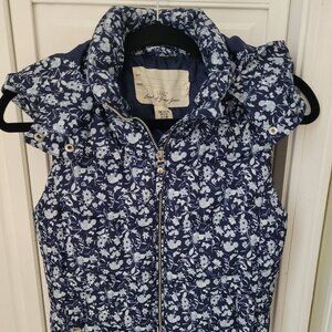 Kids Floral Puffer Down Vest Winter Fall Warm Girl H&M Size 8-10 Y